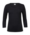 Dames T-shirt Strech 3-4 Mouw Tee Jays 460 Black